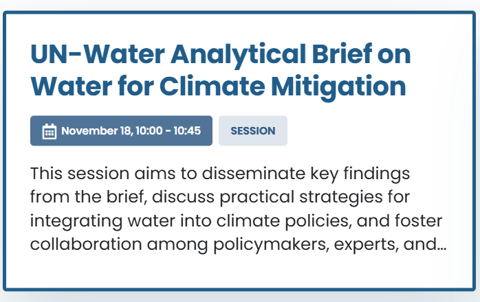 UN-Analytical Brief on Water for Climate Mitigation